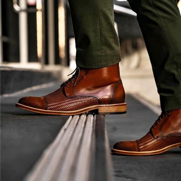 GINANNI Mens 12 Mount Solaro Italian Calf Leather Chukka Boot NWB 40% OFF $365 - Picture 9 of 11